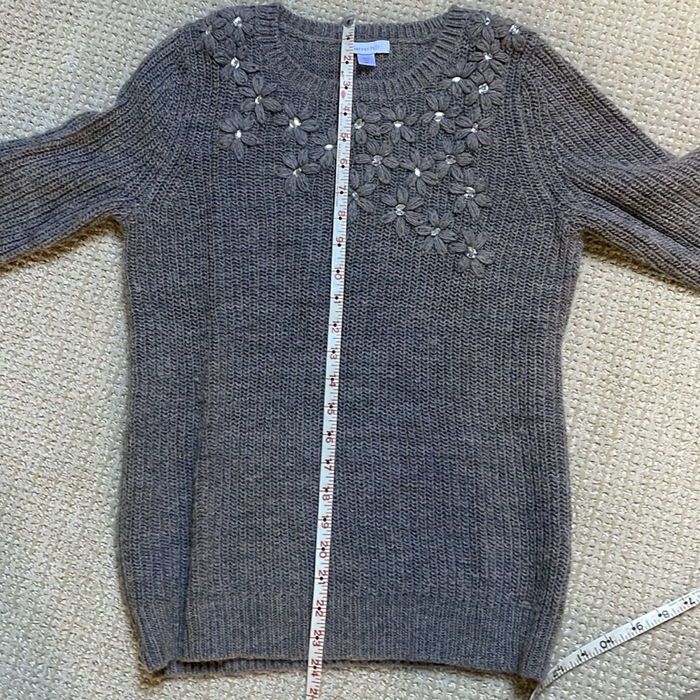 Garnet Hill Festive Embellished Sweater - Picture 5 of 6